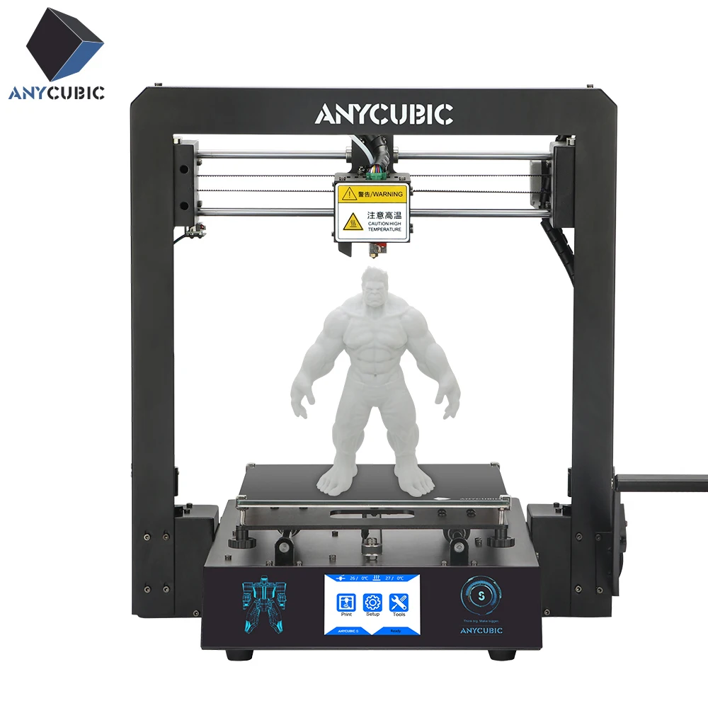 ANYCUBIC Mega-S новейший 3d принтер размера плюс высокое качество экструдер TFT сенсорный цветной экран Настольный дешевый 3d принтер DIY комплект