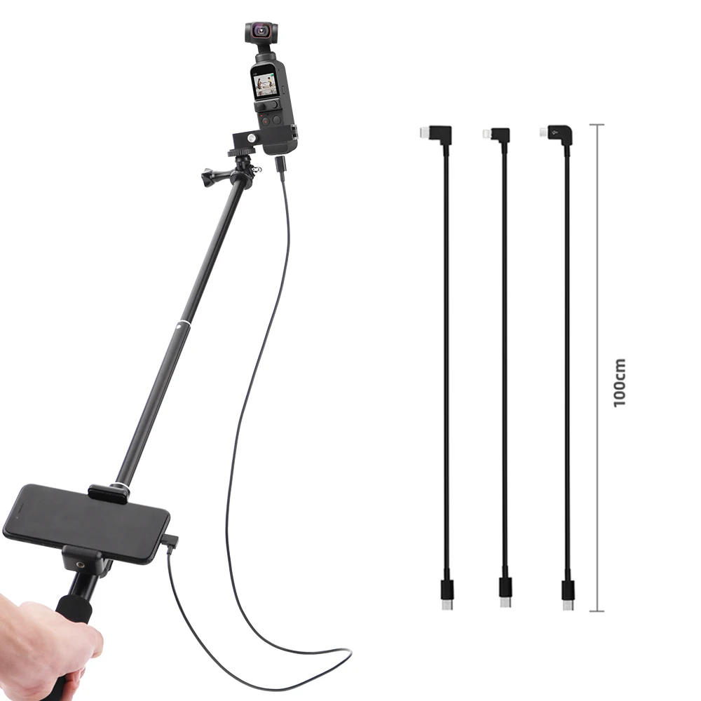 1M Extension Data Line for Osmo Pocket 2 Type-c To Android IOS Phone Connector Cable Micro-USB Accessories | Электроника