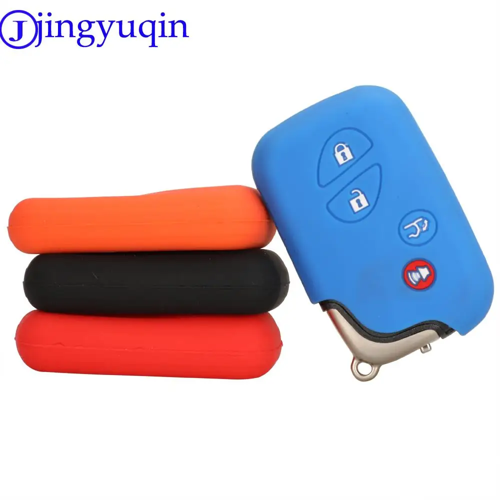 

jingyuqin New 4 Buttons Remote Silicone Rubber Key Fob Cover Case For Lexus IS250 ES240 ES350 RX270 RX350 RX300 Keyless Holder