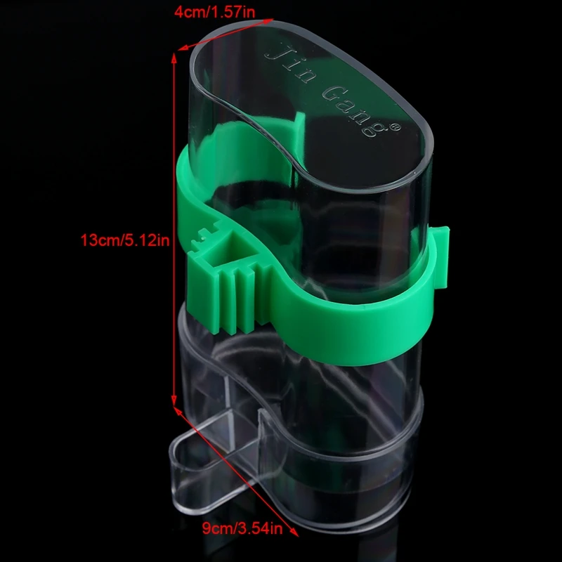

Bird Pet Drinker Food Feeder Waterer Clip for aviary Cage Parrot Lovebird K3NA