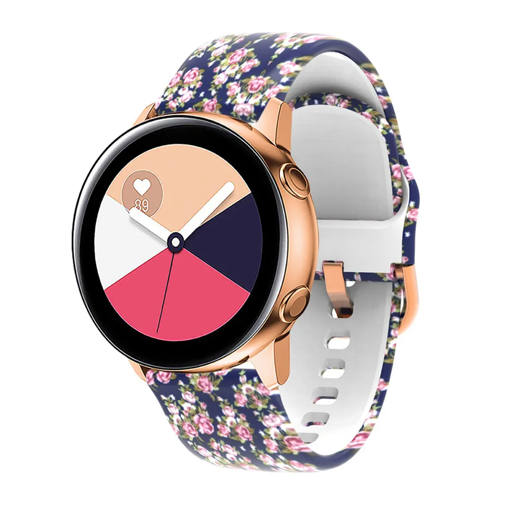 20 мм силиконовый ремешок для samsung Galaxy Active2 40 мм 44 мм Galaxy Watch 42 мм активный 2 Браслет ремешок для gear S2 Amazfit