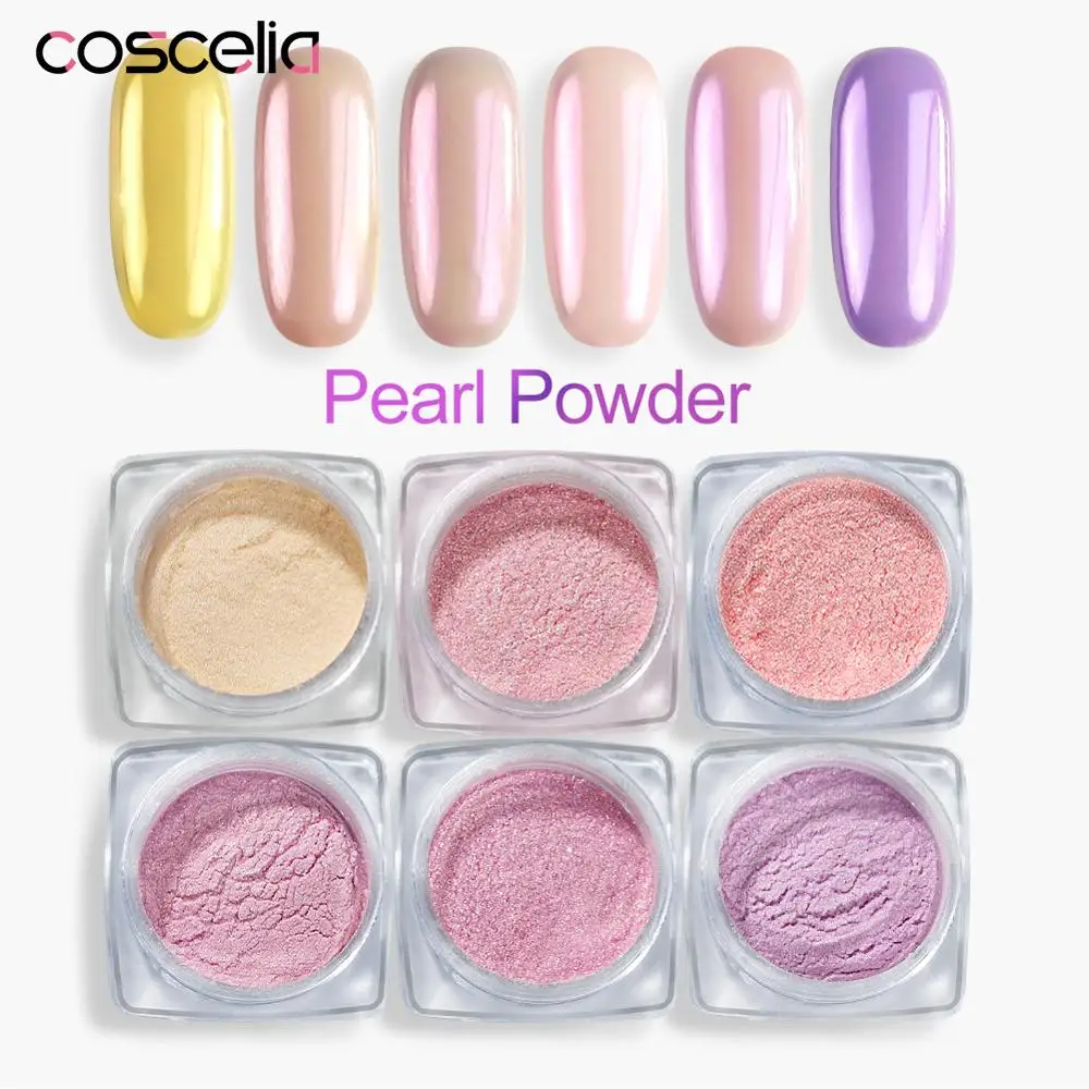 COSCELIA 1 шт. голографический зеркальный пигмент для ногтей блестящая пудра