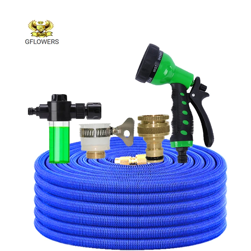 

Расширяемый магический гибкий садовый водяной шланг с распылителем, пластиковая труба для автомойки, шланг, труба, телескопический водяной...