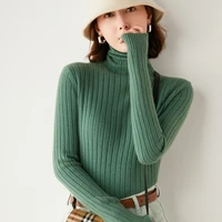 2021 woman winter 100 cashmere sweaters knitted pullovers jumper warm female turtleneck blouse blue long sleeve clothing