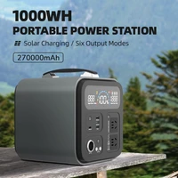 1000w 270000mah portable lithium power station high capacity solar generator emergency energy supply rechargeable batteries 220v