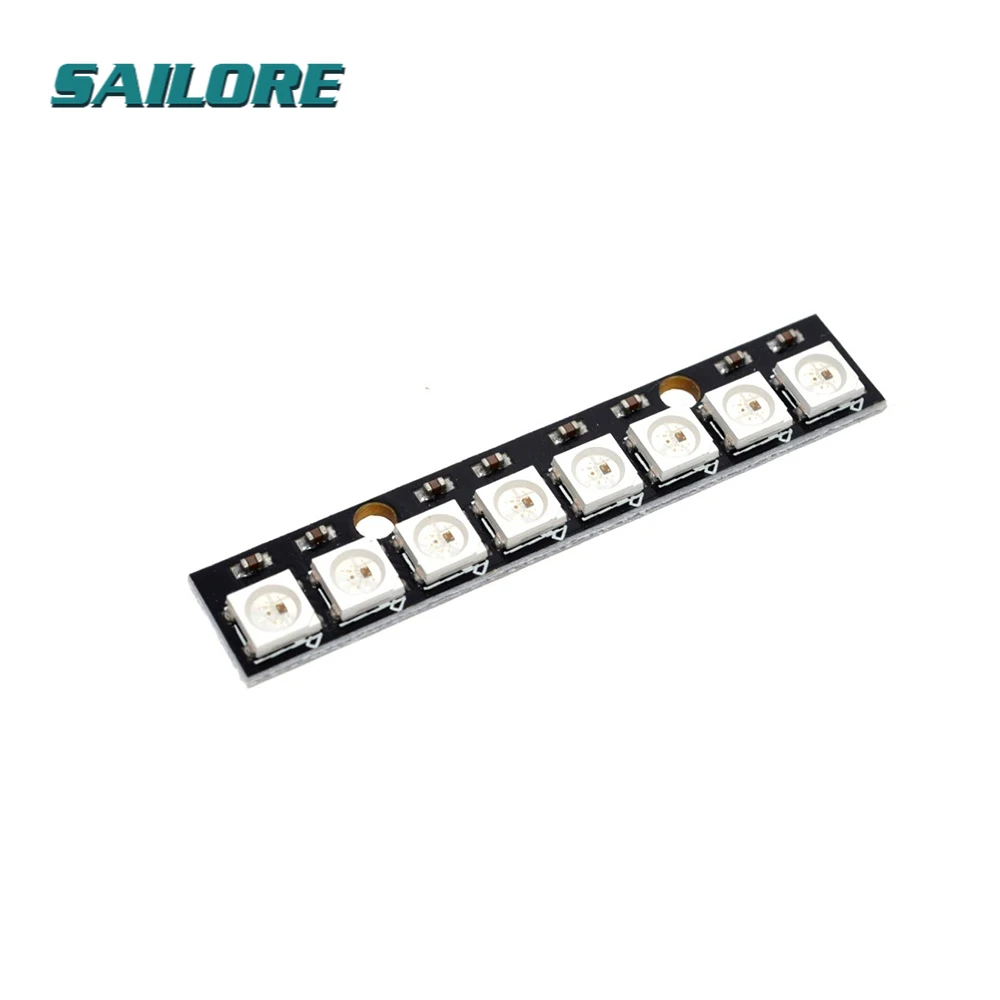 

WS2812 5050 8 Bit RGB Light Module 8 channel WS2812 5050 RGB LED lights built-in full color-driven development board