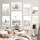 Картина восход и облако, морская трава, дорога, цветок, искусство, холст, скандинавские постеры и принты, настенные картины для декора гостиной