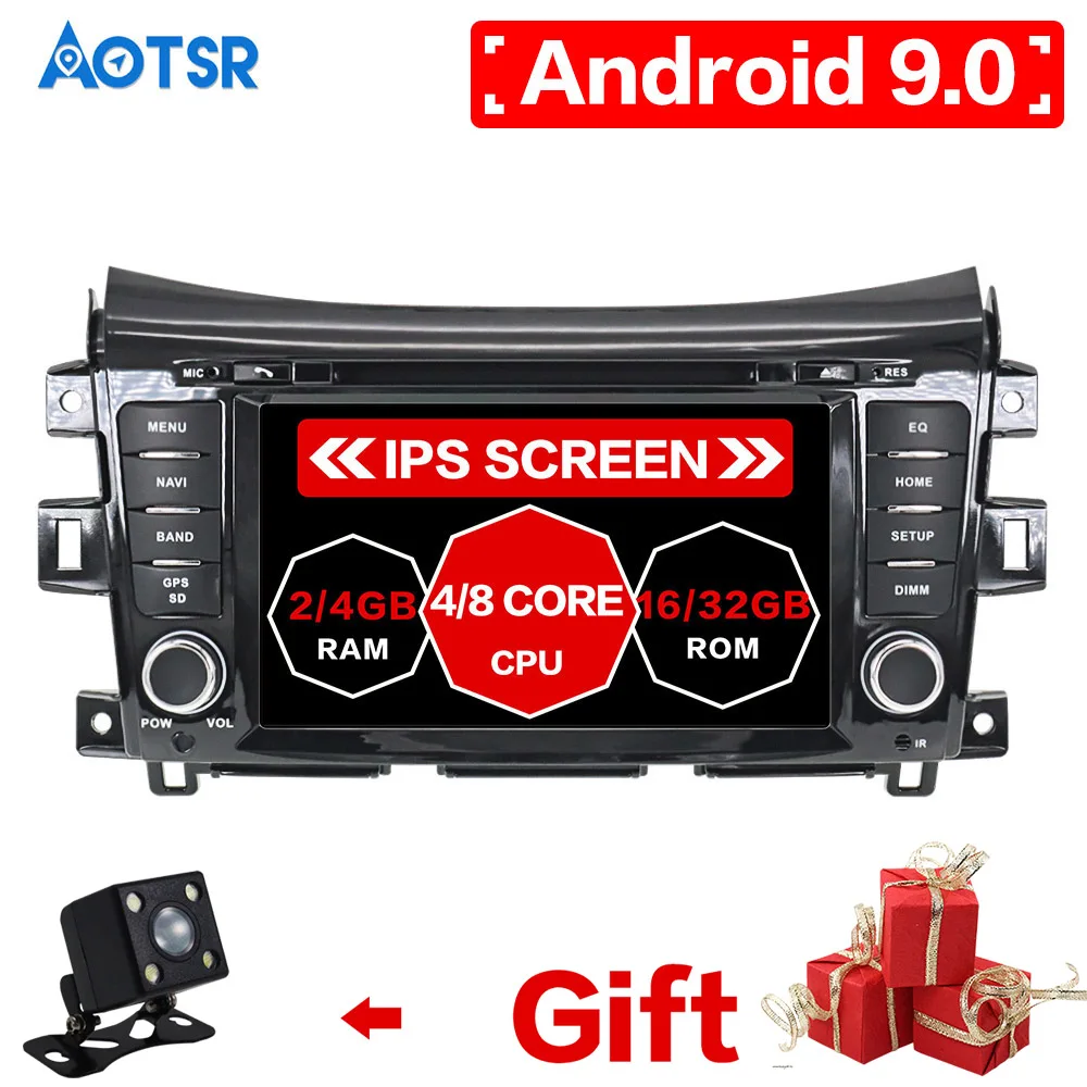 Автомобильный DVD-плеер Android 9 0 для NISSAN NP300 Navara 2014 + автомобильный GPS-навигатор