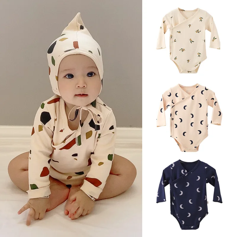 

Infant Clothing For Baby Girls Clothes Spring And Autumn Suits Baby Onesie Crawling Suit Cotton Printed Long Sleeve Buttock Cove