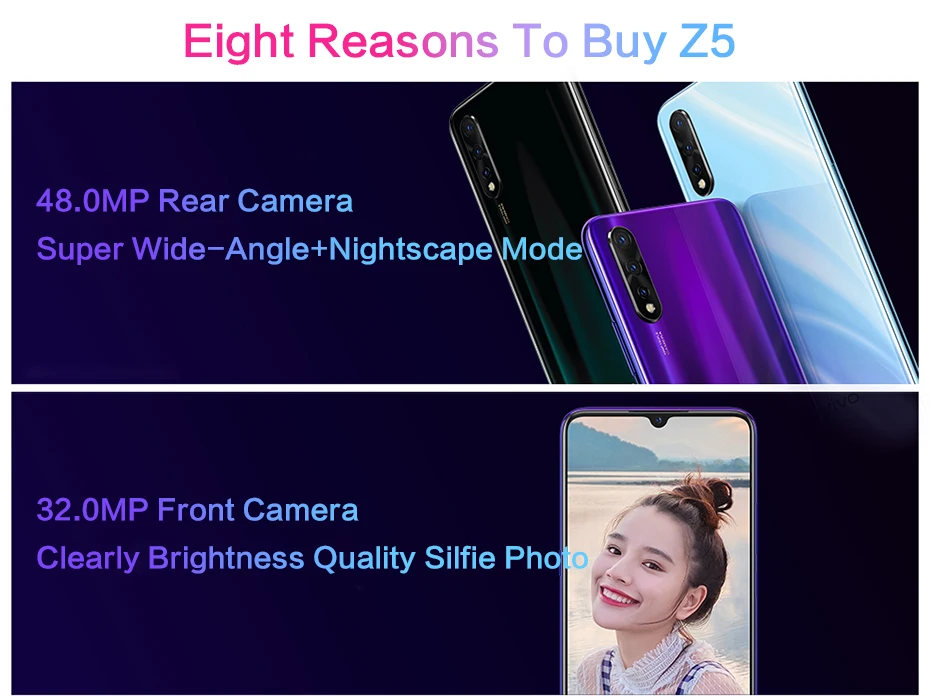 vivo Z5 Celular мобильный телефон Snapdragon 712 4500 мАч батарея 48MP+ 32MP камера 22,5 Вт Быстрая зарядка смартфон