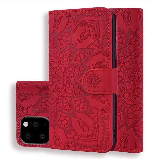 Red Чехол для samsung Note 10 Note 10 Pro Note 9 S9 Чехол-книжка из искусственной кожи с откидной крышкой для samsung Galaxy S9 S8 Plus S7 edge S6 Чехол-книжка - Цвет: Red