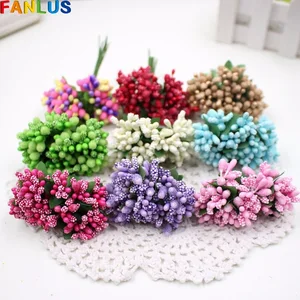 12 шт. stamen sugar Искусственные цветы ручной работы дешевые свадебные украшения diy ВЕНОК рукоделие Подарочная коробка Скрапбукинг поддельные цветы
