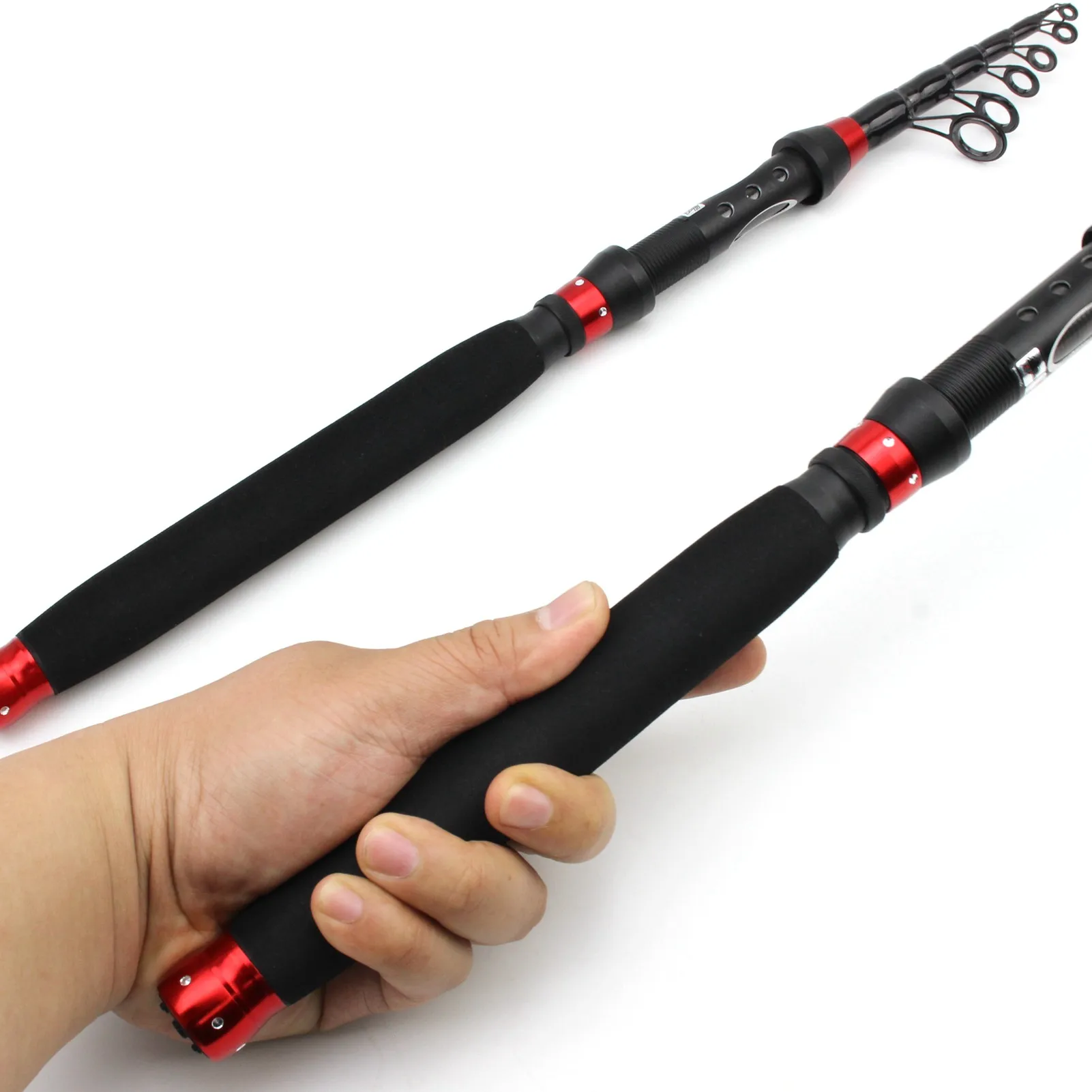 Портативная телескопическая рыболовная удочка спиннинг ручная снасть морская 1 8