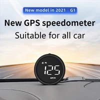 2 inch screen gps hud auto electronic voltage alarm head up display car styling speedometer odometer gauge security warn systems