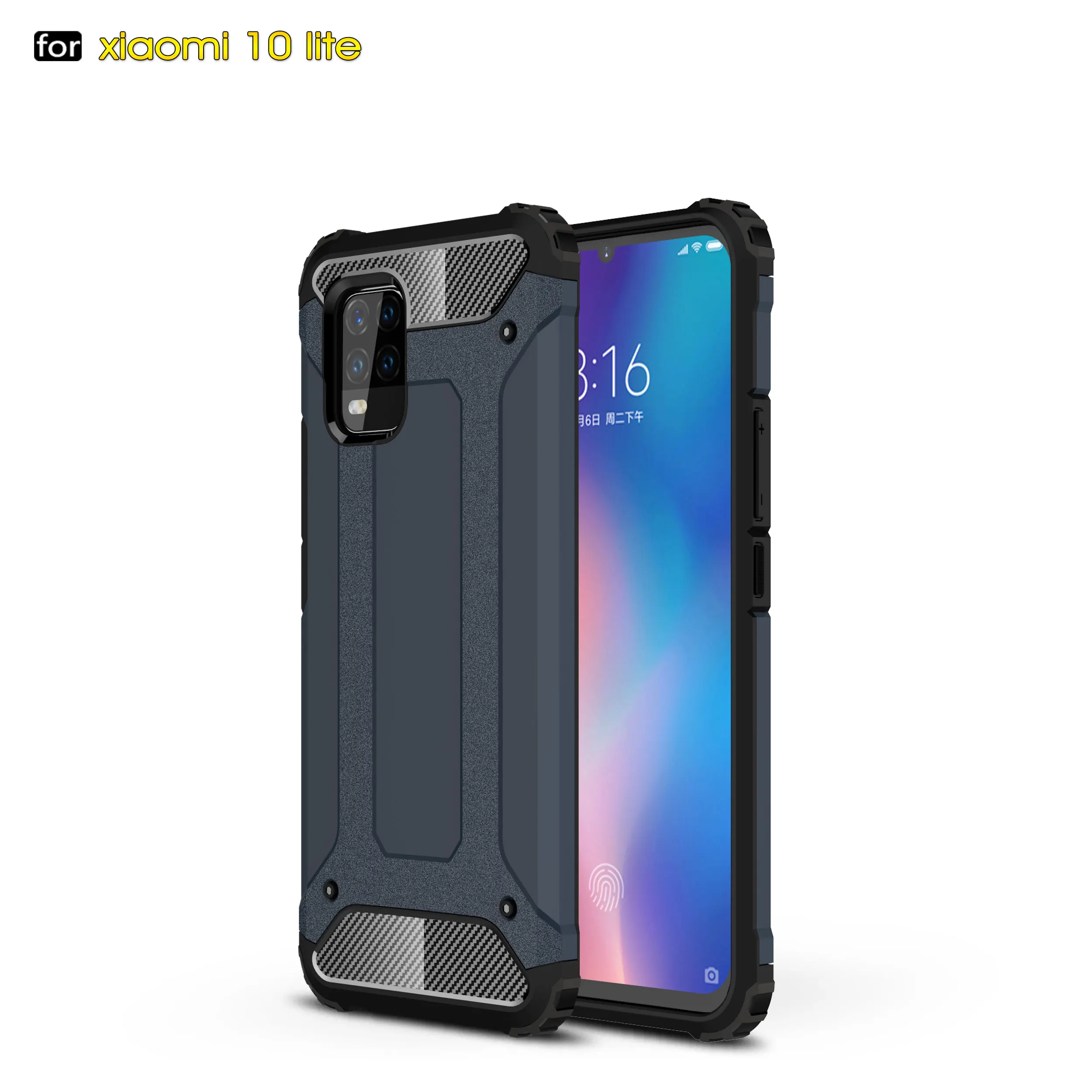 Soft TPU + Hard PC Phone Cases For Xiaomi Mi 10 Lite 5G Protective Back Cover Case Shell Coque for Bags|Бамперы| |