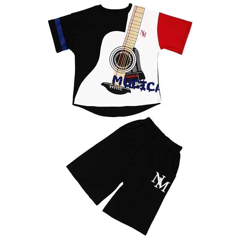 

Tide children's short sleeve summer suit 2021 new two-piece suit of summer leisure sports for children and boys