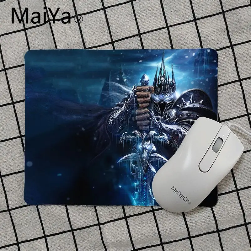 No Lock Edge25x29cm Maiya высокое качество World Of Warcraft Lich King красивый коврик для мышки в стиле аниме подставка под руку мышь - Цвет: No Lock Edge25x29cm