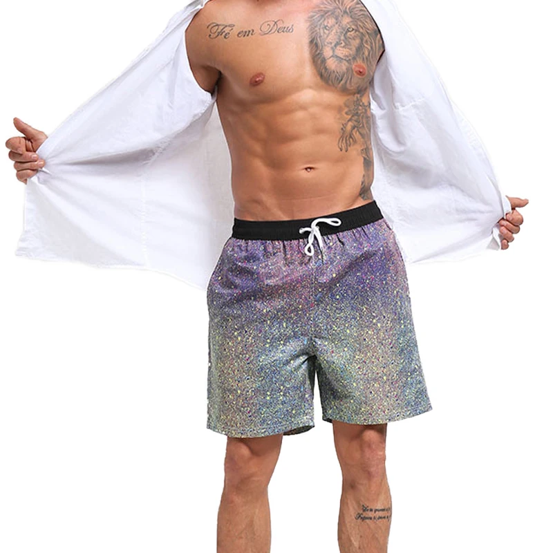 

F3 New Men Beach Board Shorts Brand Men Swimwear Swimsuits Boxer Trunks Leisure Short Bottom Quick Dry Gay Men Brief Short Sunga