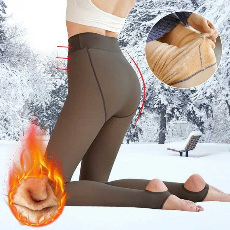 

Повседневные Зимние новые высокоэластичные плотные женские леггинсы теплые брюки облегающие брюки для женщин трендовые вязаные горячая Р...