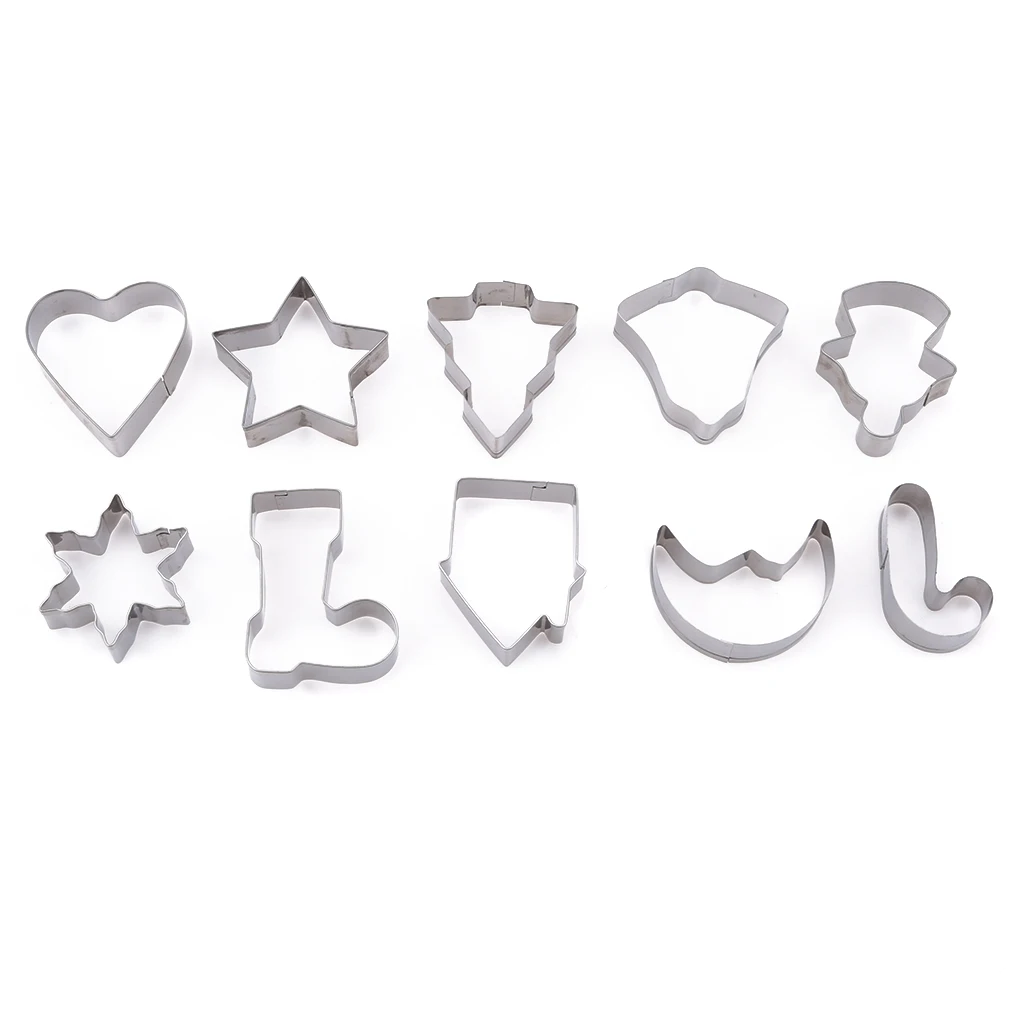 10 шт. Рождественская елка из нержавеющей стали бисквит смесь выпечки резки