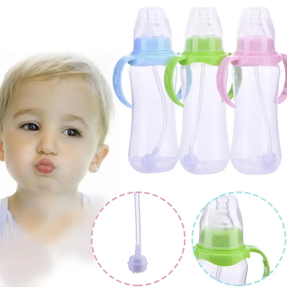 

Милая бутылка Ml для младенцев, новорожденных, детей, бутылочка с питьевой ручкой, детская соломенная чашка для обучения
