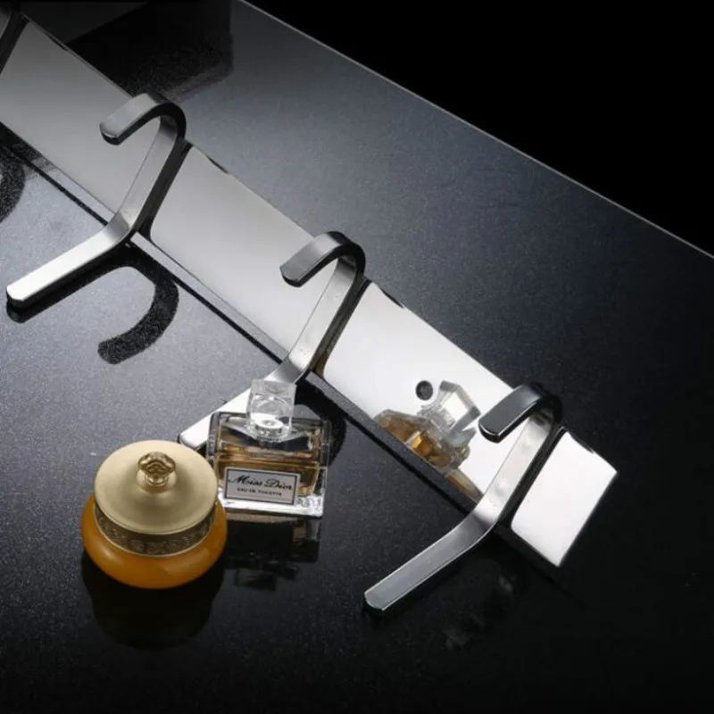 

Punch-free Simple Modern Style Thick Stainless Steel Load-bearing Kitchen Rag Bedroom Coat Hook Bathroom Towel Hook Hot G8285