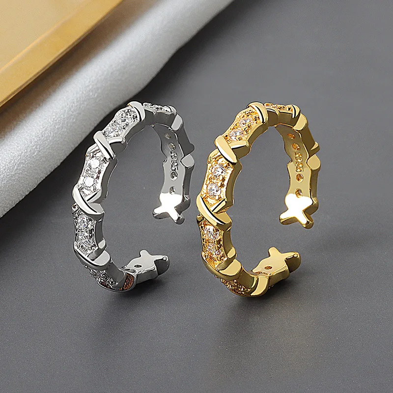 

Vintage 925 Sterling Silver Jewelry Opening Rings Crystal Cross Cocktail Ring For Women Party Ring Jewelry jz213