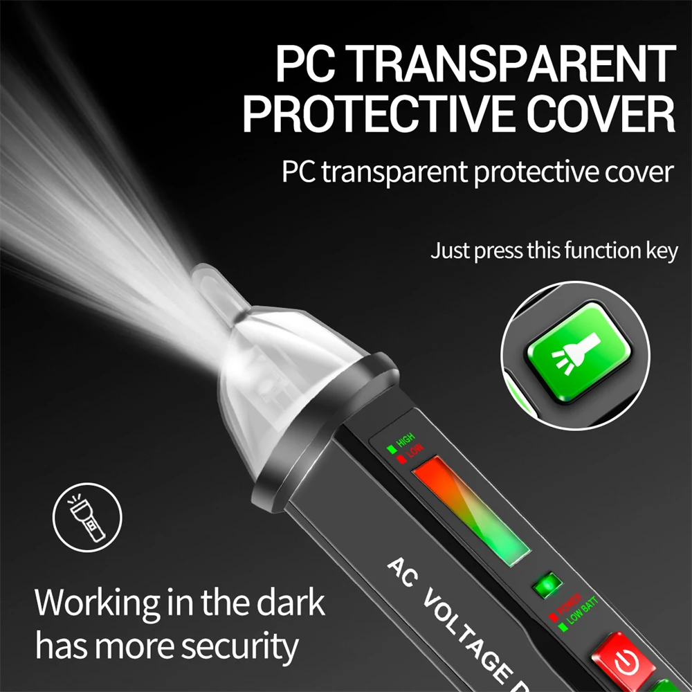 VC1015 AC12-1000V Многофункциональный электроскоп Бесконтактный детектор напряжения