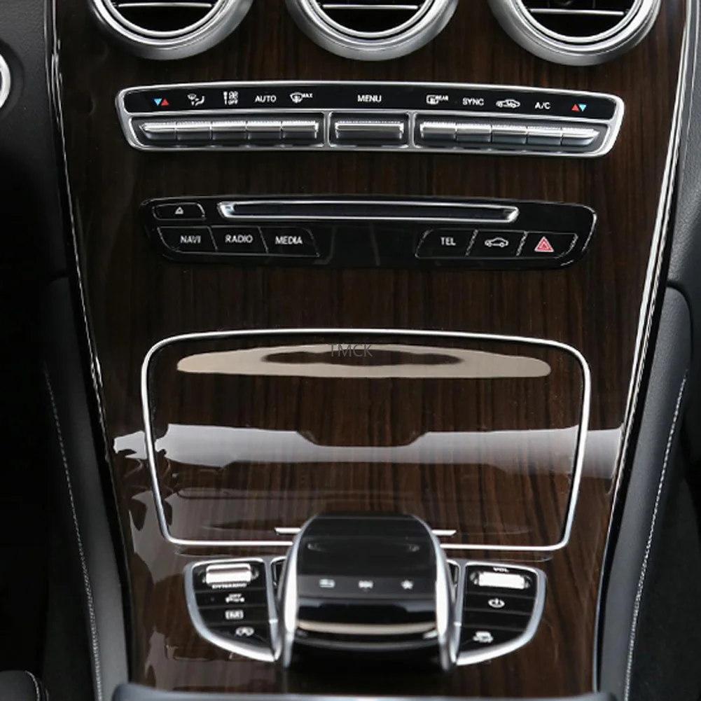 Для Mercedes Benz C Class W205 C200 14 18 GLC X253 15 19 панель управления автоцентром прозрачная