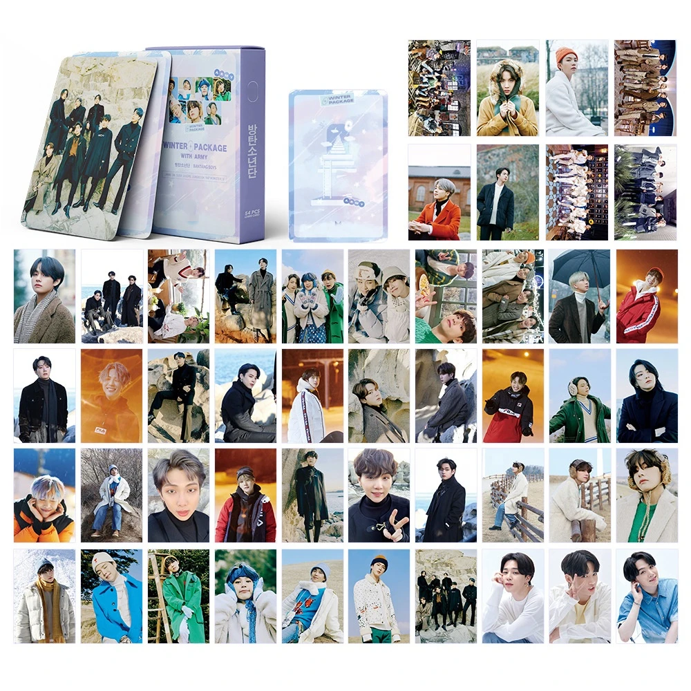 

Bangtan Boys Lomo Card Kpop Idol 54pcs/box 2021 Winter Package Bangtan Boys Korean Fashion Boys Photocard Gift