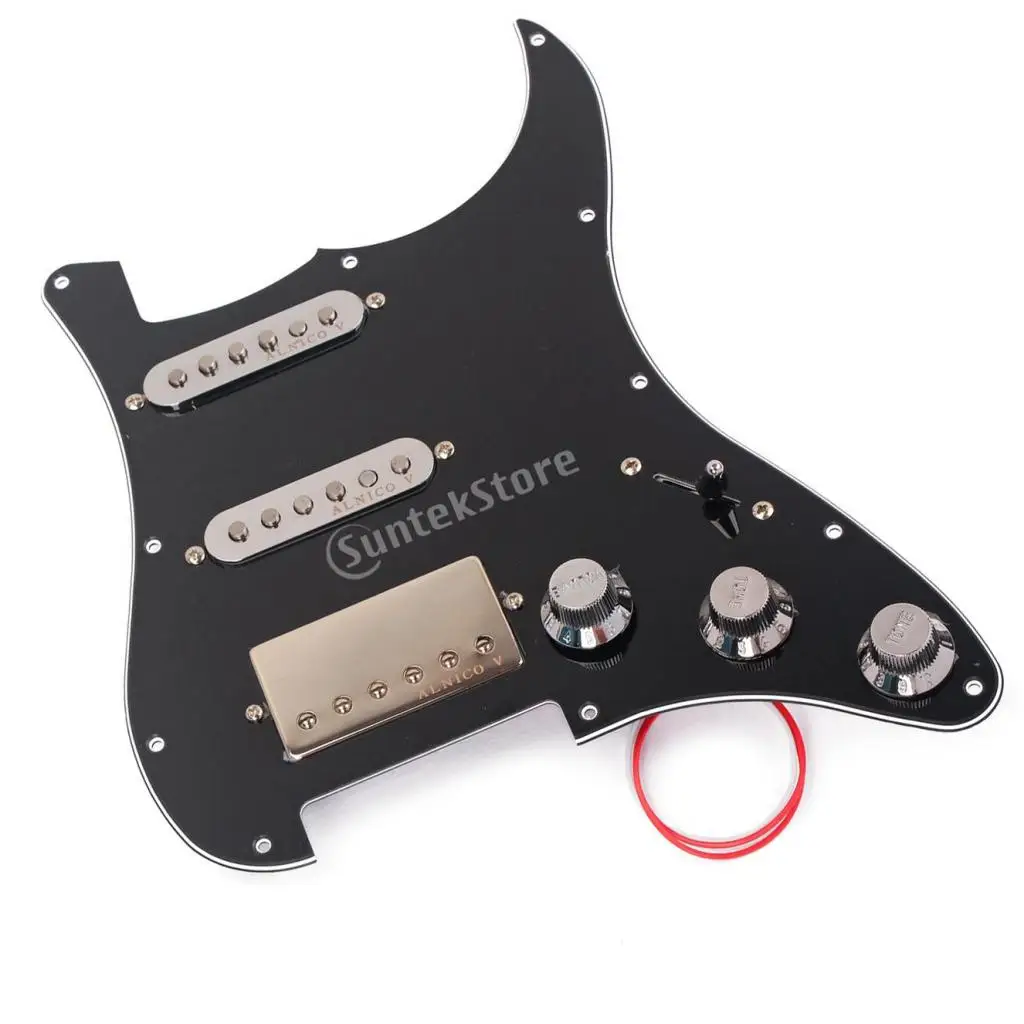1 Set Wired Alnico 5 Humbucker Pickup Pickguard Protector SSH for Strat Electric Guitar Accessory | Спорт и развлечения