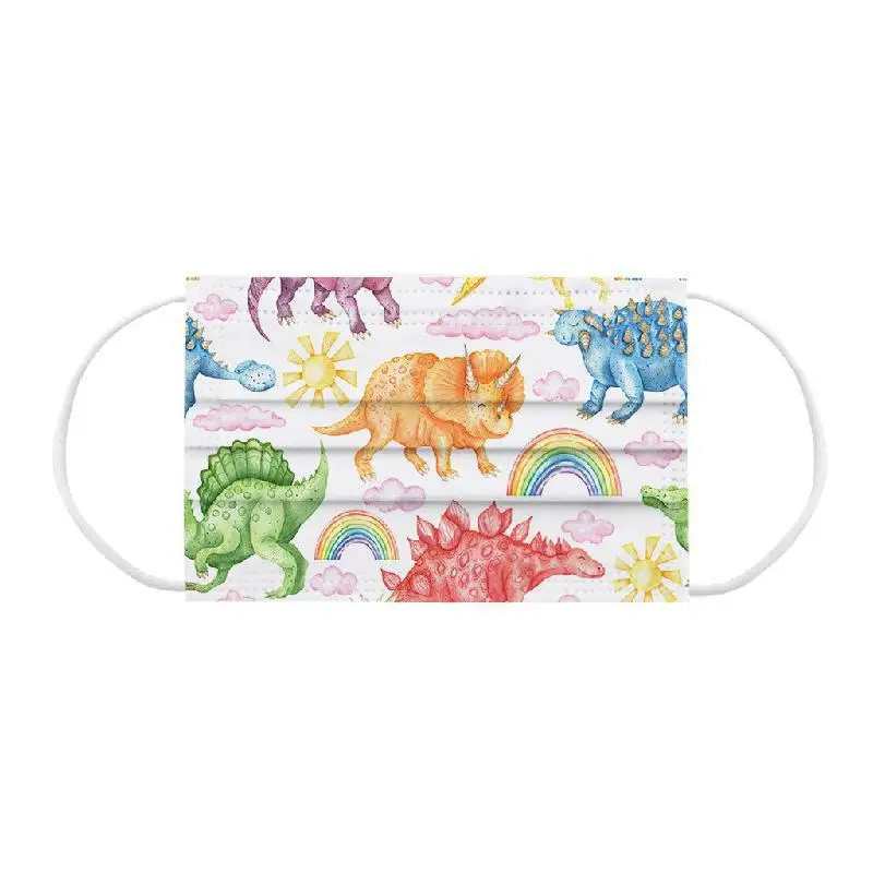 Маска одноразовая трехслойная Нетканая Пылезащитная и дышащая с мультяшным