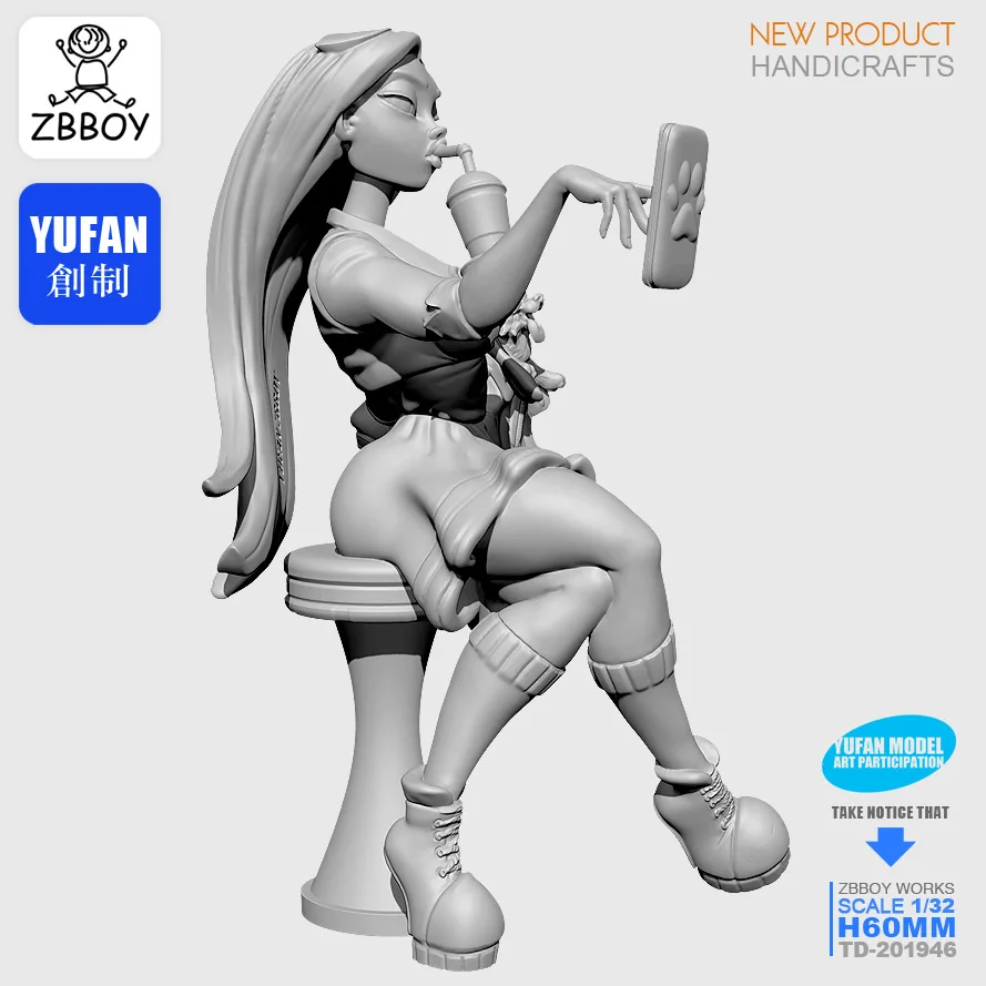 

1/32 Resin Kits Modern Woman Resin Soldier Sefl-assembled TD-201946