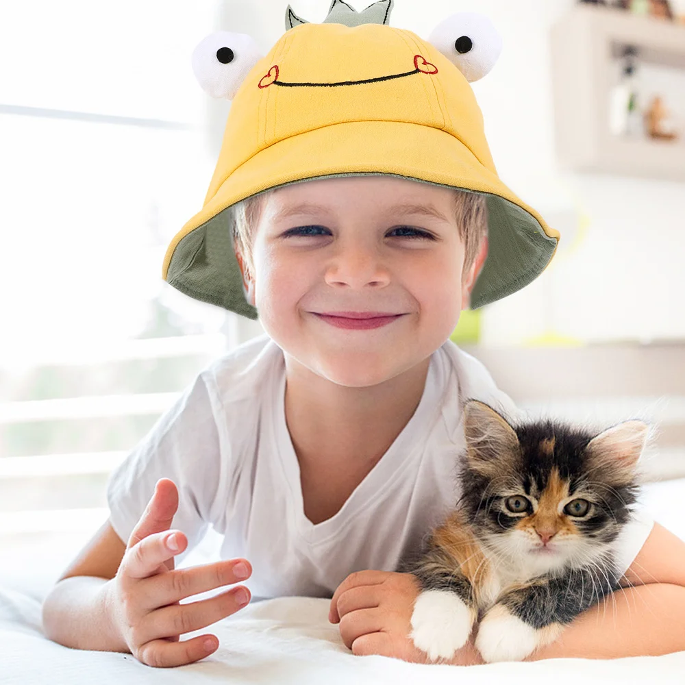 

1Pc Fog Bucket Hat Crown Hat Baby Casual Hat Infant Windproof Cap