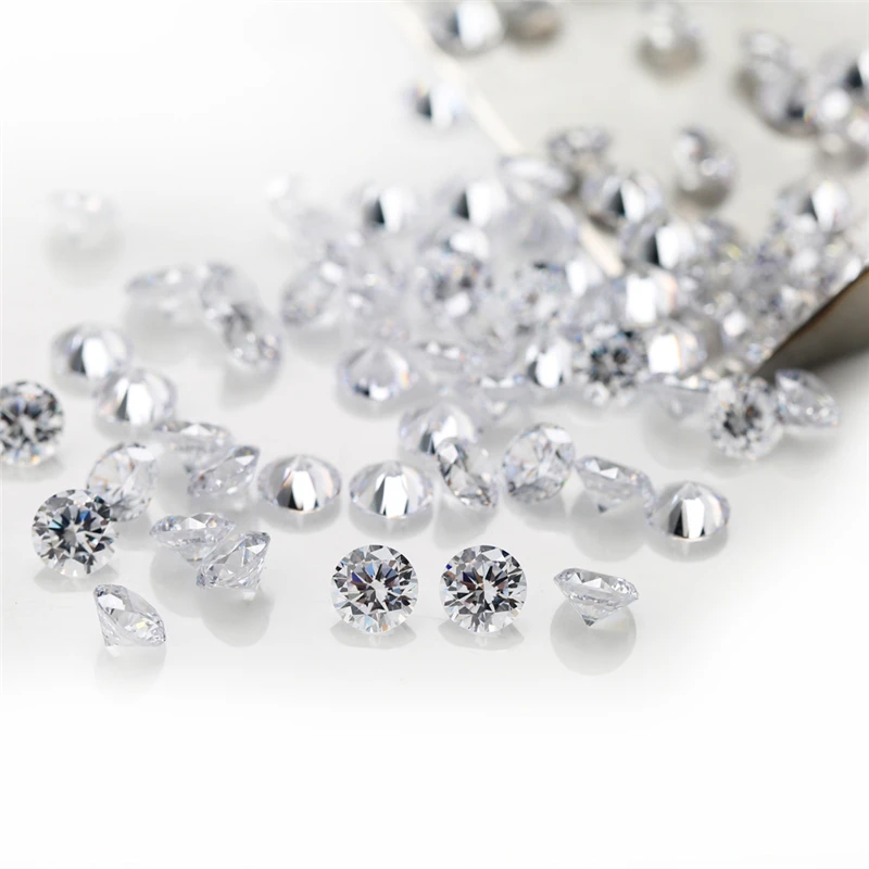 

50pcs 3.0~20mm 5A Round Cut White Zircon Stone CZ Synthetic Gemstone For Jewelry