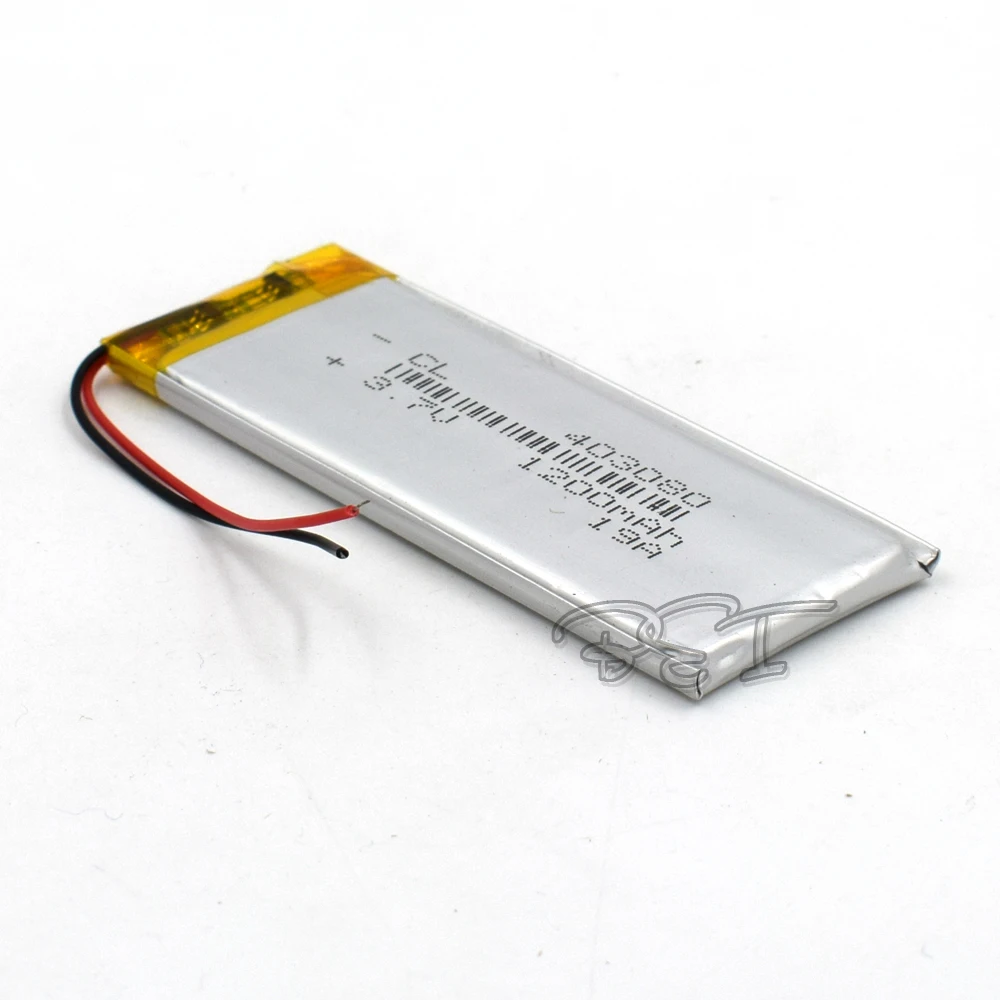

5Pcs Lithium Polymer Battery 403080 3.7V 1200mah Rechargeable Liion Cell Li-Po For DVD PAD PDA MP5 GPS Digital Product Navigator