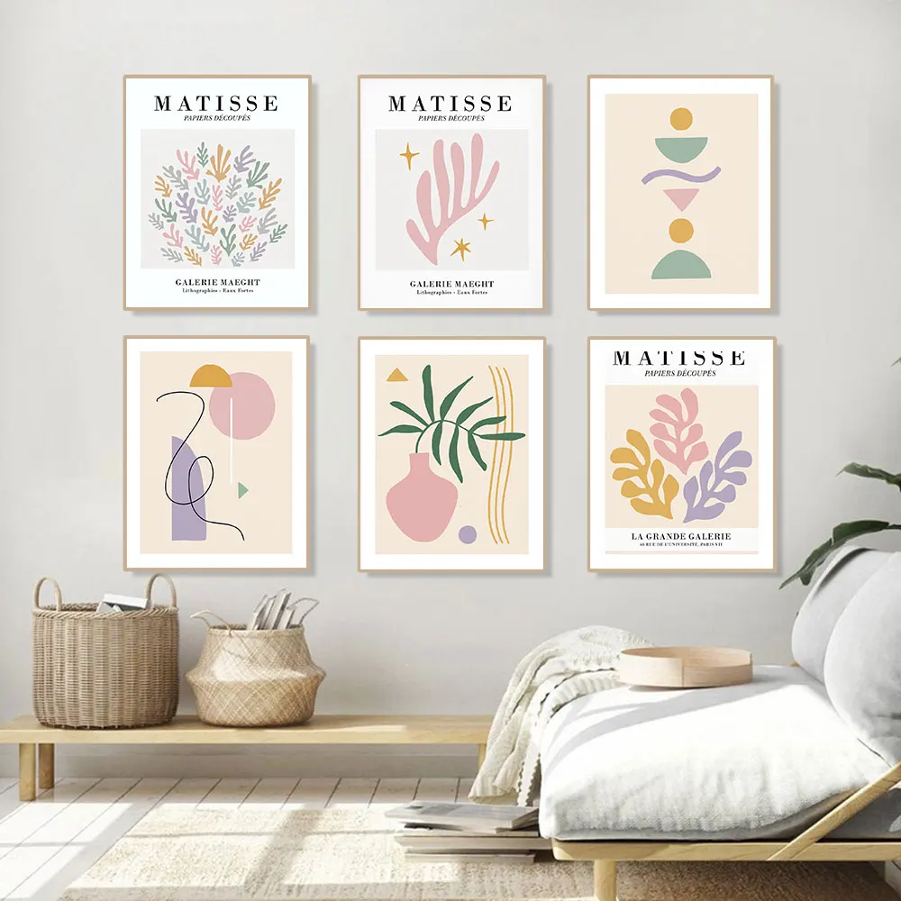 

Matisse Minimalist Poster Danish Pastel Art Print Nordic Canvas Painting Modern Gallery Wall Picture For Living Room Home Decor