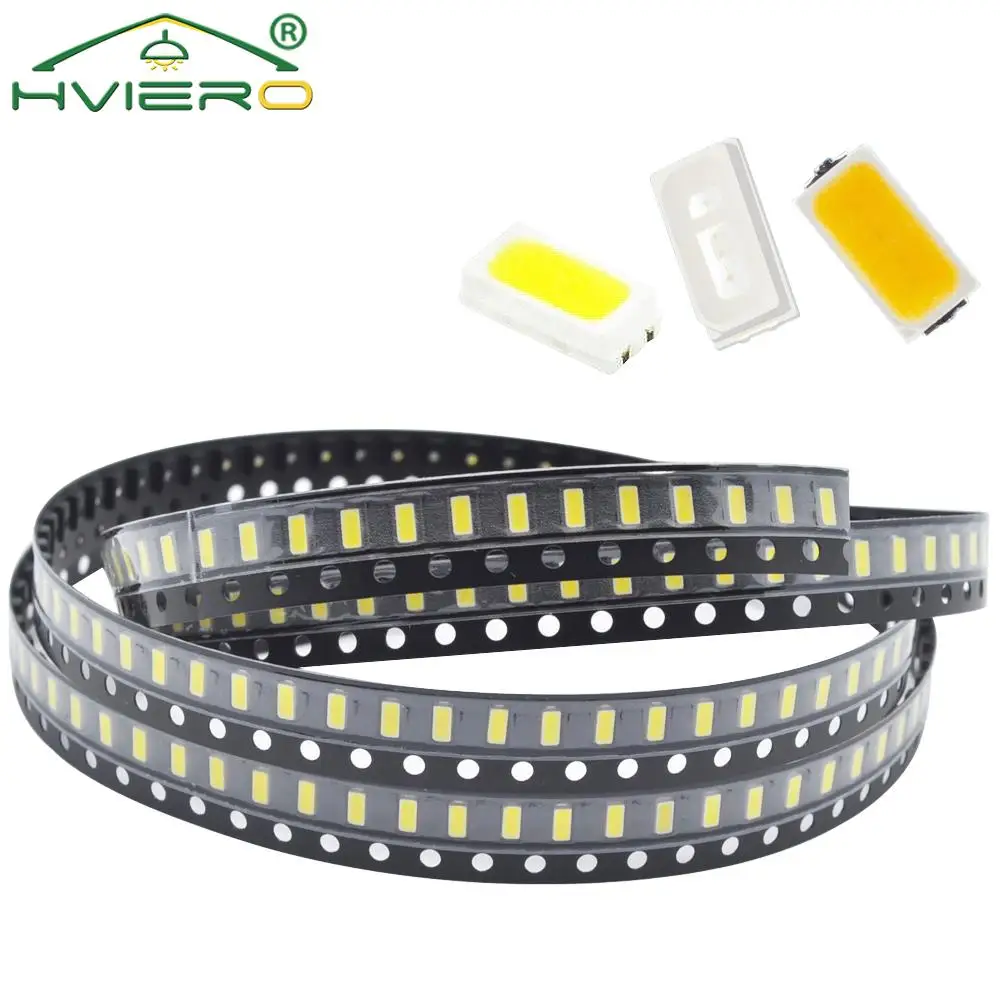 

100Pcs SMD LED 3014 White Red Green Blue Yellow SMD SMT Beads 10-12LM Lamp Light 6000-6500K 1.8~3.4V 20MA Beads Emitting Diode