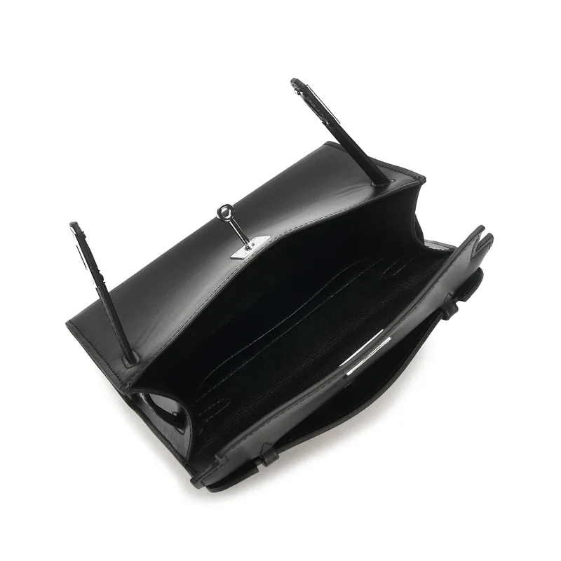 Новинка 2022 сумка Kelly черная кожаная Модная брендовая дизайнерская Роскошная