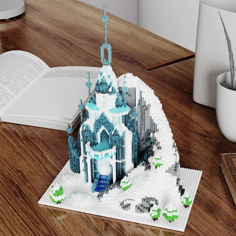 Lezi 6036 г. мировая архитектура снег лед замороженный замок дворец со