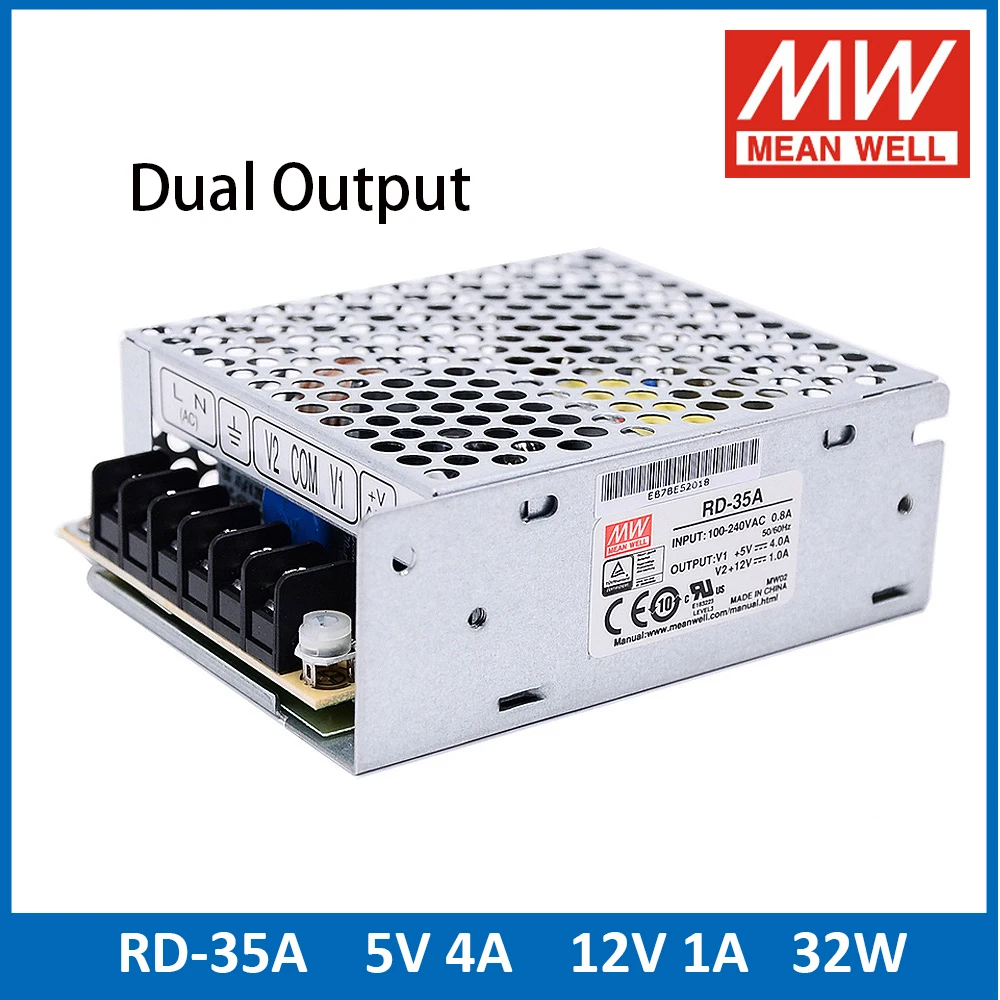 Бренд Mean Well представляет RD 35A 5V 12V 35B 24V 3513 + 13 5 V 35W Двойной выход импульсный источник