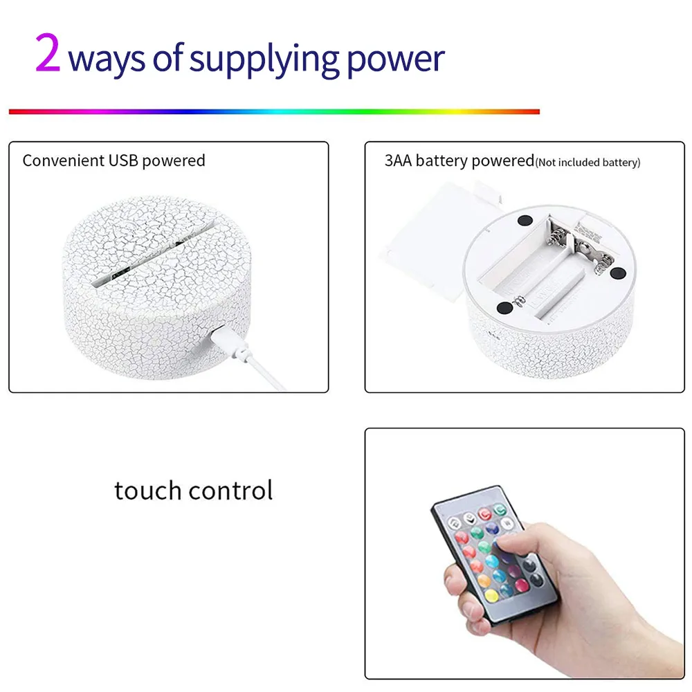 Star Wars Night Light 3D Phantom Table Lamp Kid Room Home Decoration 16 Color Changing LED Children Best Gift | Спорт и развлечения