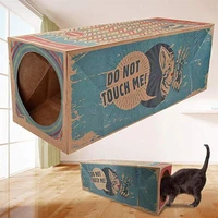 funny cat tunnel toy foldable holes kitten kraft paper tunnel cave hide and seek toys for cats pet supplies interactive cat toys