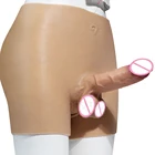 Силиконовый фаллоимитатор на ремешке, эластичные трусики, реалистичный фаллоимитатор, штаны, мастурбация, устройство для женщин, лесбийские ремешки на пенис, секс-игрушка