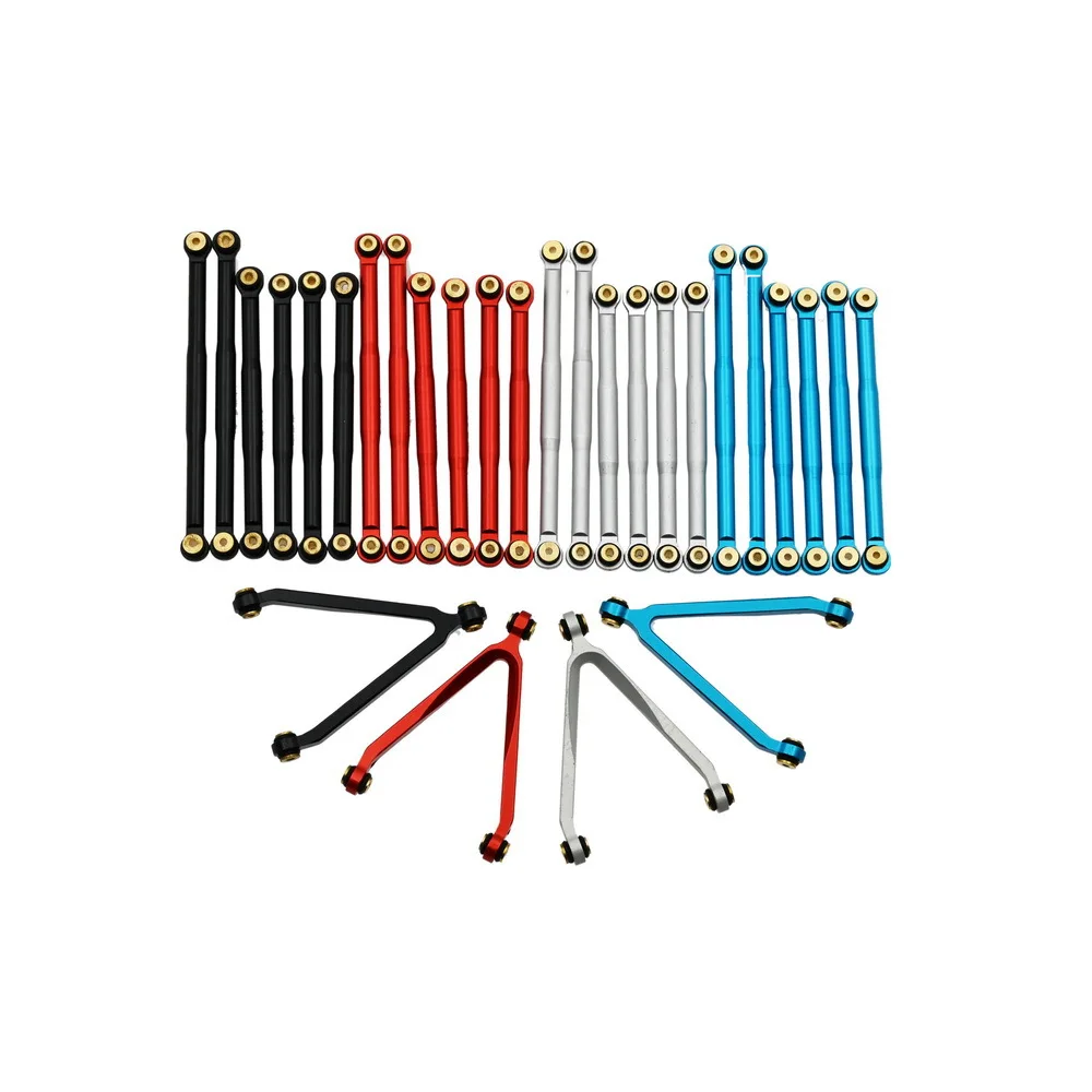 

7 шт., набор алюминиевых прутков заднего звена для Axial SCX24 AXI90081, масштаб 1/24, Радиоуправляемый гусеничный багги-машинки, запасные части