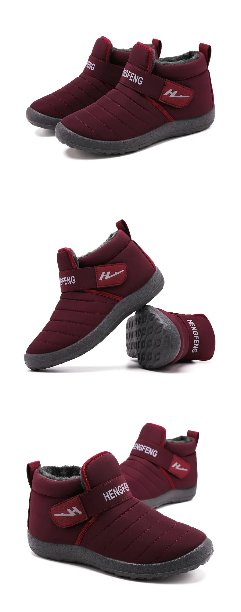 Promotion New Winter Women Shoes Snow Boots Unisex Fashion Plush Warm Waterproof Non-slip Booties Woman Low-cut Casual Shoes