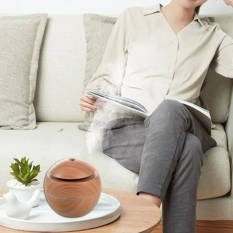 Увлажнитель Ароматизатор воздуха ультразвуковой с питанием от USB и светодиодный