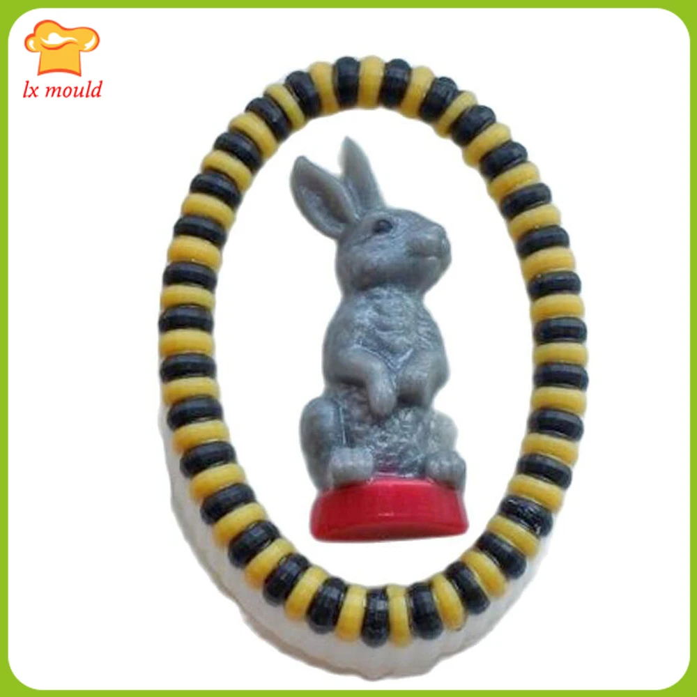 

Форма для мыла ручной работы LXYY, овальная форма для мыла в виде кролика, силиконовые формы для мыла в мультяшном стиле