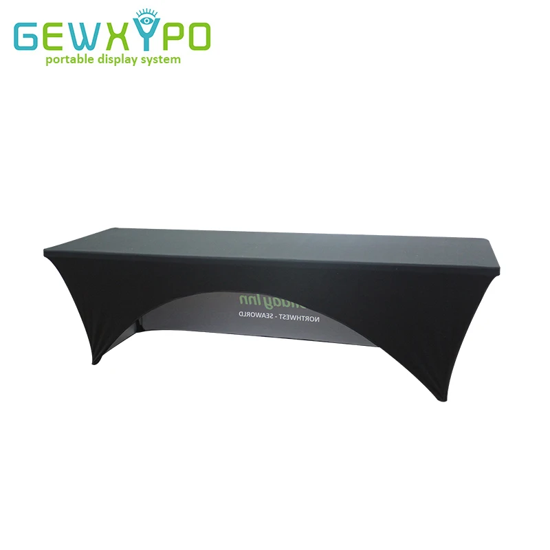 

8ft Spandex 3-Sided Table Cloth Full Color Printing,High Quality Stretch Fabric Table Cover With Your Own Design Printing