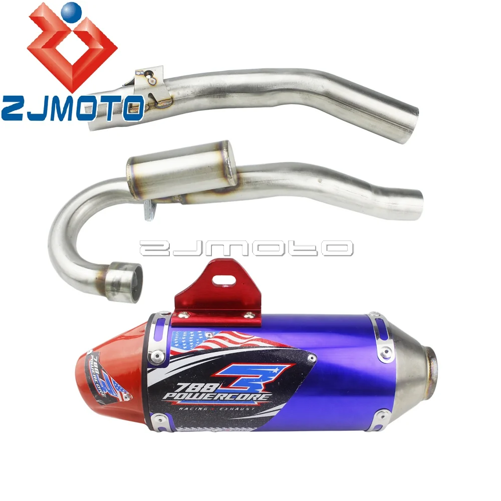 Мото полный глушитель выхлопной Системы для Honda CRF150F CRF230F CRF 150 230 2003 2016 Байк трубы